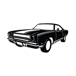 Wallity Plymouth GTX Escultura de pared metálica en Negro